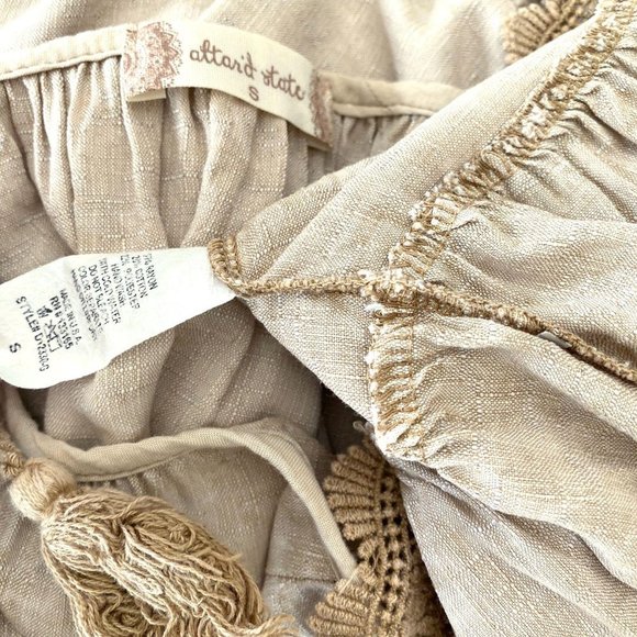 Altar’d State‎ alter’d babydoll swing top beige S - Picture 8 of 8